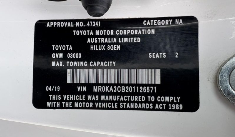 
								04/2019 Toyota Hilux SR Single Cab 4×4 Ute full									